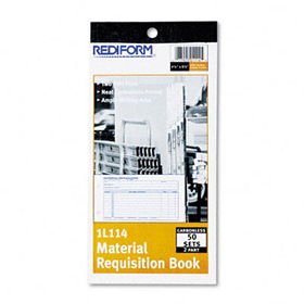 Material Requisition Book, 4 1/4 x 7 7/8, Two-Part Carbonless, 50-Set Bookrediform 