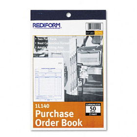 Purchase Order Book, Bottom Punch, 5 1/2 x 7 7/8, Two-Part Carbonless, 50 Formsrediform 