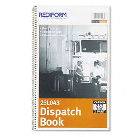 Driver's Dispatch Log Book, 7-1/2 x 2, Two-Part Carbonless, 252 Sets/Bookrediform 