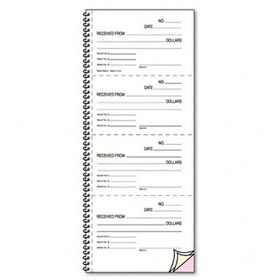 Money and Rent Unnumbered Receipt Book, 5 1/2 x 2 3/4, Three-Part, 120 Sets/Book