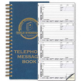 Wirebound Message Book, 2 3/4 x 5, Two-Part Carbonless, 600 Sets/Book