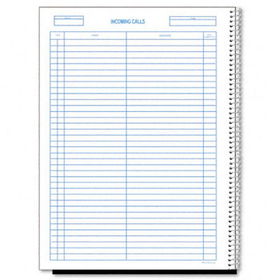 Wirebound Call Register, 8 1/2 x 11, 3,700 Forms/Book