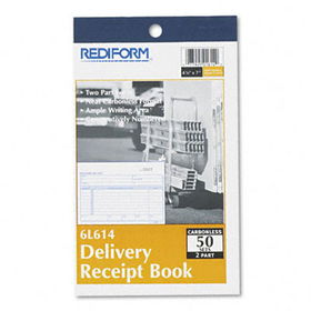 Delivery Receipt Book, 6 3/8 x 4 1/4, Two-Part Carbonless, 50 Sets/Bookrediform 