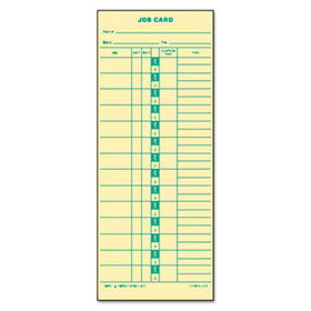 Time Card for Cincinnati, Lathem, Simplex, Job Card, 1-Sided, 3-1/2 x 9, 500/Boxtops 