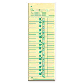Time Card for Simplex, Semi-Monthly, 3-1/2 x 10-1/2, 500/Box