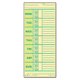 Time Card for Pyramid Model 331-10, Weekly, Two-Sided, 3-1/2 x 8-1/2, 500/Box