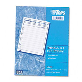 Things To Do Today"" Daily Agenda Pad, 8 1/2 x 11, 100 Forms
