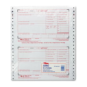 W-2 Tax Form, Six-Part Carbonless, 24 Formstops 