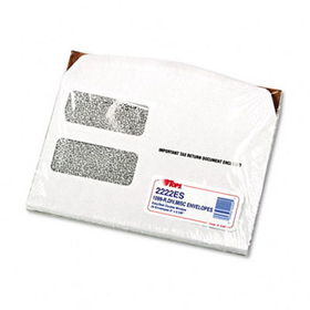 Double Window Tax Form Envelope/1099R/Misc Forms, 9"" x 5-5/8"", 24/Packtops 