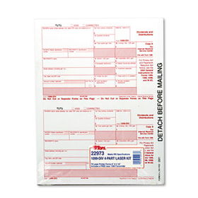 IRS Approved Tax Form, 5 1/2 x 8, Four-Part Carbonless, 75 Formstops 