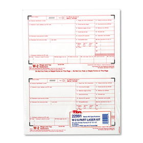 W-2 Tax Form, Six-Part Carbonless, 50 Formstops 