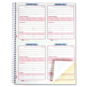 Service Call Book, 4 x 5 1/2, Two-Part Carbonless, 200 Sets/Book