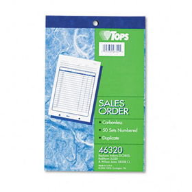 Sales Slip Book, 5 1/2 x 7 7/8, Two-Part Carbonless, 50 Sets/Booktops 