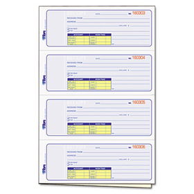 Money and Rent Receipt Books, 2-3/4 x 7 1/8, Two-Part Carbonless, 200 Sets/Booktops 
