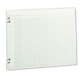 Accounting Sheets, 24 Columns, 11 x 14, 100 Loose Sheets/Pack, Green