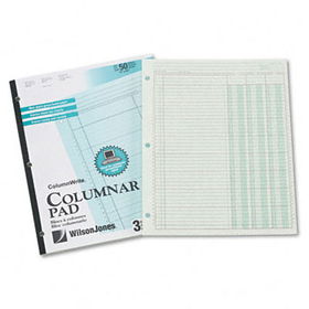 Accounting Pad, Three Eight-Unit Columns, 8-1/2 x 11, 50-Sheet Pad