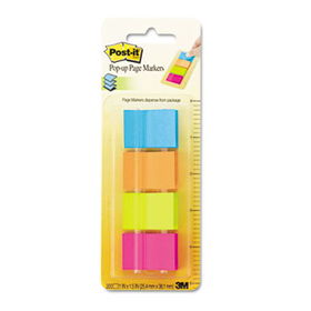 Page Markers in Dispenser, Four Colors, 4 50-Flag Dispensers/Packpost 