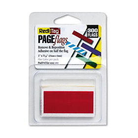 Removable/Reusable Page Flags, Red, 300/Packredi 