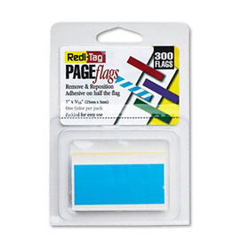 Redi-Tag 20032 - Removable/Reusable Page Flags, Blue, 300/Packredi 