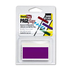 Redi-Tag 20142 - Removable/Reusable Page Flags, Purple, 300/Packredi 