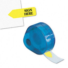Arrow Message Page Flags in Dispenser, ""Sign Here"", Yellow, 120 Flags/Dispenserredi 