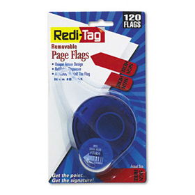 Arrow Message Page Flags in Dispenser, ""Sign Here"", Red, 120/Dispenserredi 