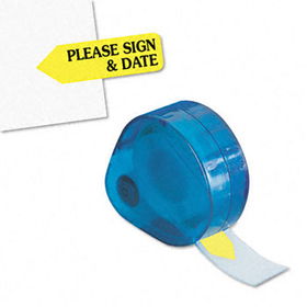 Message Arrow Flag Refills, ""Please Sign & Date"", Yellow, 6 Rolls of 120 Flags