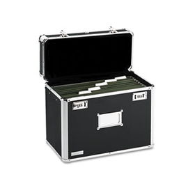 Vaultz VZ01189 - Locking File Tote Storage Box, Legal, 16-3/4 x 7-1/4 x 12-1/4, Black