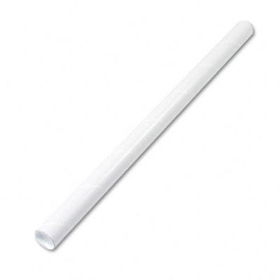 Quality Park 46010 - Fiberboard Mailing Tube, Recessed End Plugs, 36 x 2, White, 25/Carton