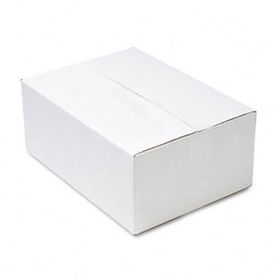 Quality Park 74203 - Corrugated Cardboard Regular Slotted Mailing Box, 10 x 14 x 5-1/2, White, 6/Pack