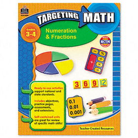 Teacher Created Resources 8993 - Targeting Math, Numeration and Fractions, Grades 3-4, 112 Pagesteacher 