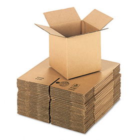 Corrugated Kraft Fixed-Depth Shipping Carton, 8w x 8l x 8h, Brown, 25/Bundleuniversal 