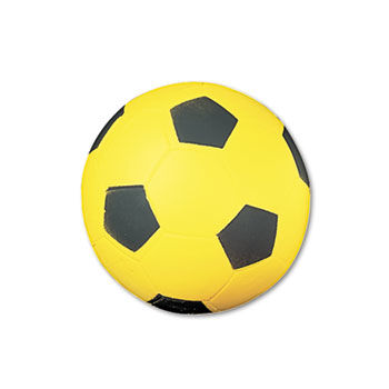 Coated Foam Sport Ball, For Soccer, Playground Size, Yellowchampion 