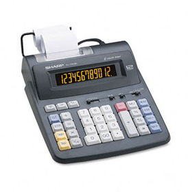 Sharp EL1192BL - EL1192BL Two-Color Printing Calculator, 12-Digit LCD, Black/Red