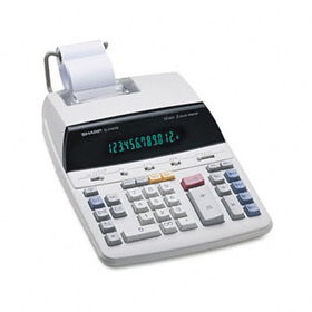 EL2192RII Two-Color Roller Printing Calculator, 12-Digit Fluorescent, Black/Redsharp 
