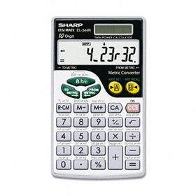 EL344RB Metric Conversion Wallet Calculator, 10-Digit LCDsharp 