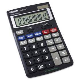1180-3A Antimicrobial Desktop Calculator, 12-Digit LCD