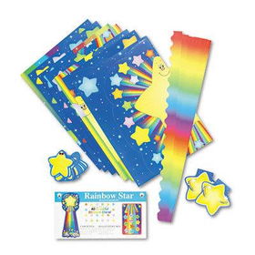 Carson-Dellosa Publishing CD144018 - Rainbow Star Classroom Decorating Set, Stars, 2 1/2 ft x 5 1/2 ft