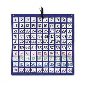 Carson-Dellosa Publishing CD5604 - Hundreds Pocket Chart with 100 Clear Pockets, Colored Number Cards, 26 x 26carson 
