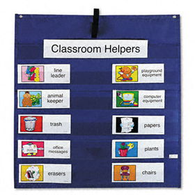 Carson-Dellosa Publishing CD5612 - Job Pocket Chart with 14 Assignment Cards, Resource Guide, Blue, 26 1/2 x 27 1/2
