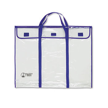 Bulletin Board Storage Bag, Blue/Clear, 30"" x 24""