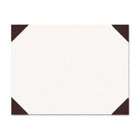 Ecotones Desk Pad, 25-Sheet Pad, 22 x 17, Moonlight Cream/Brown