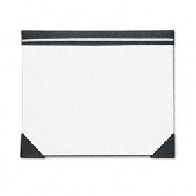 Executive Doodle Desk Pad, 25-Sheet White Pad, Refillable, 22 x 17, Black/Silverhouse 