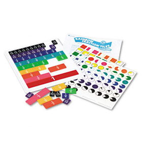 Learning Resources LER0615 - Rainbow Fraction Tiles with Plastic Tray, Math Manipulatives, for Grades 2-6learning 
