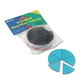 Learning Resources LER0618 - Rainbow Fraction Deluxe Circles, Overhead, Math Manipulatives, Grades 1 and Up