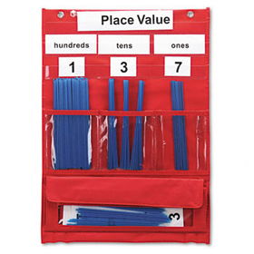Counting and Place Value Pocket Chart with Cards, Straws, 13 x 17 3/4learning 