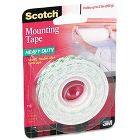 Foam Mounting Double-Sided Tape, 1/2"" Wide x 75"" Long