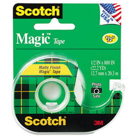 Magic Tape w/Refillable Dispenser, 1/2"" x 800"", Clearscotch 