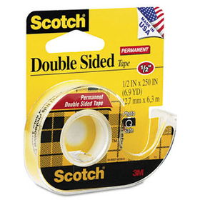 665 Double-Sided Office Tape w/Hand Dispenser, 1/2"" x 250""scotch 
