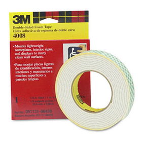 Foam Mounting Double-Sided Tape, 1"" Wide x 144"" Longscotch 